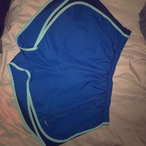 Blue nike shorts